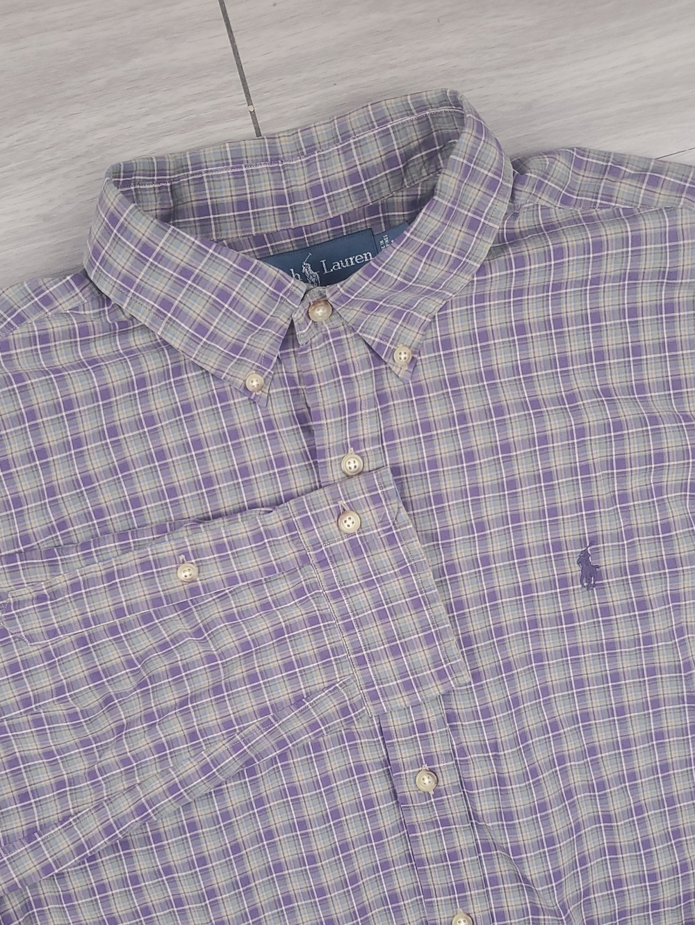 Polo Ralph Lauren XL Classic Fit Plaid Shirt Purple Green NWT